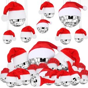 Disco Ball Santa Ornaments